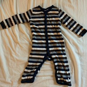12M Burt’s Bees Stripe Pajamas + beanie